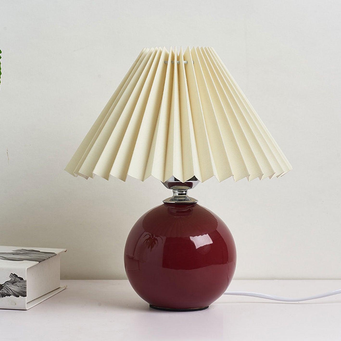 Lampe de table plissée Haionoris