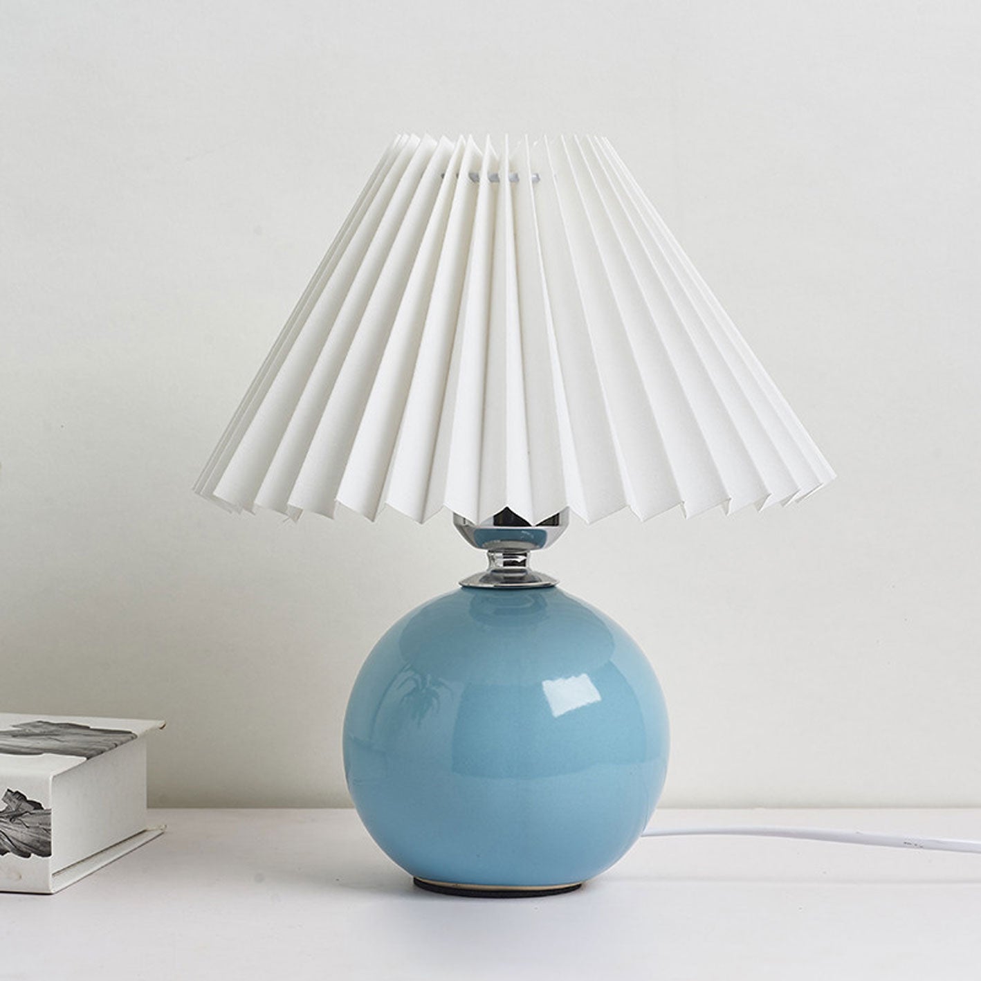 Lampe de table plissée Haionoris