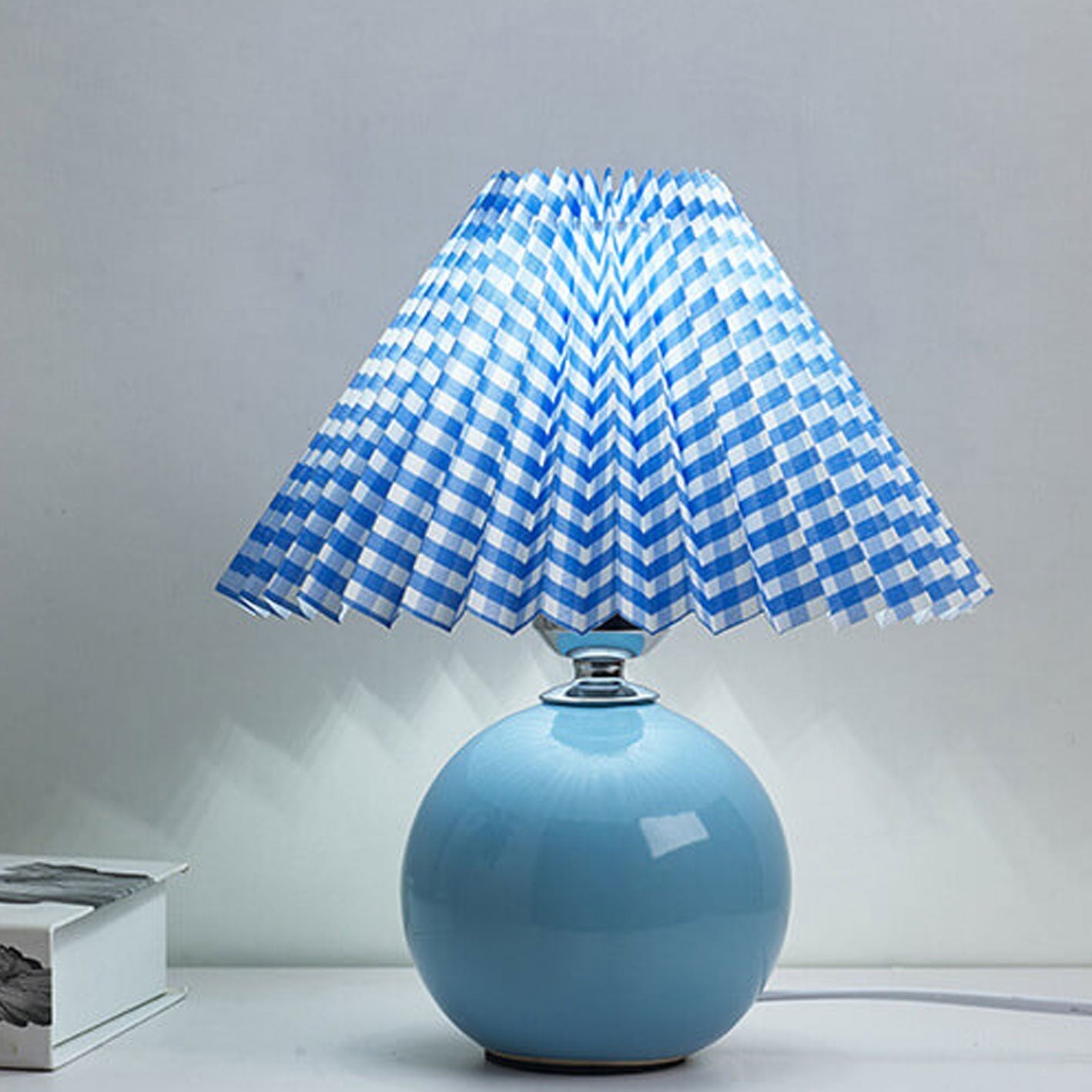 Lampe de table plissée Haionoris