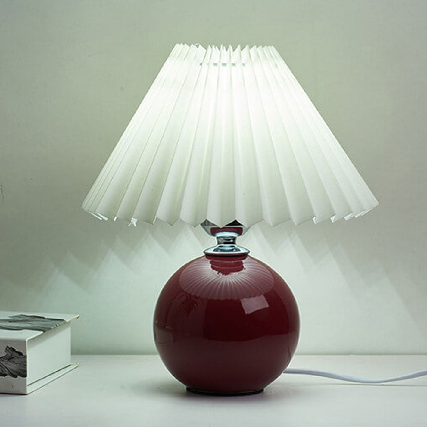Lampe de table plissée Haionoris