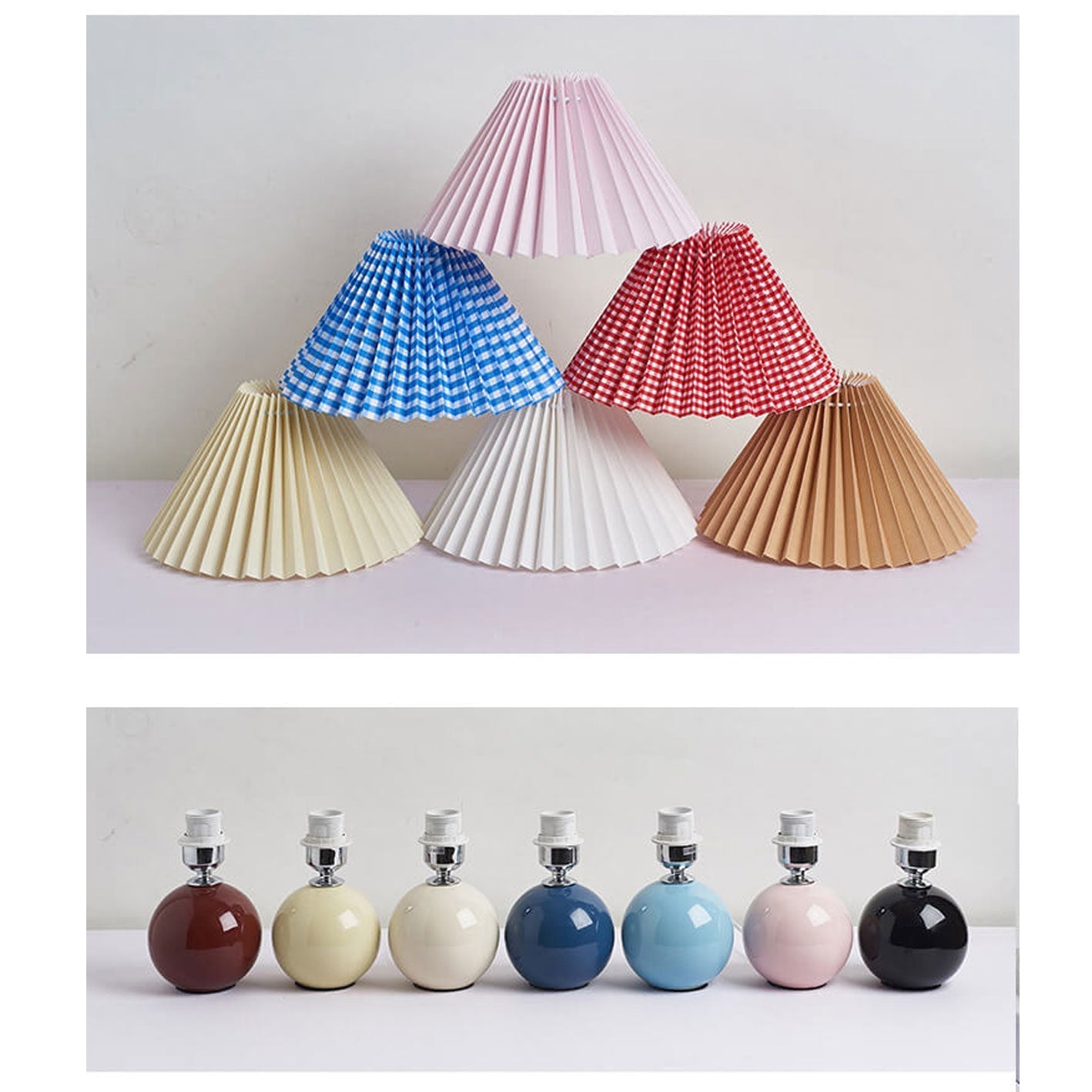 Lampe de table plissée Haionoris