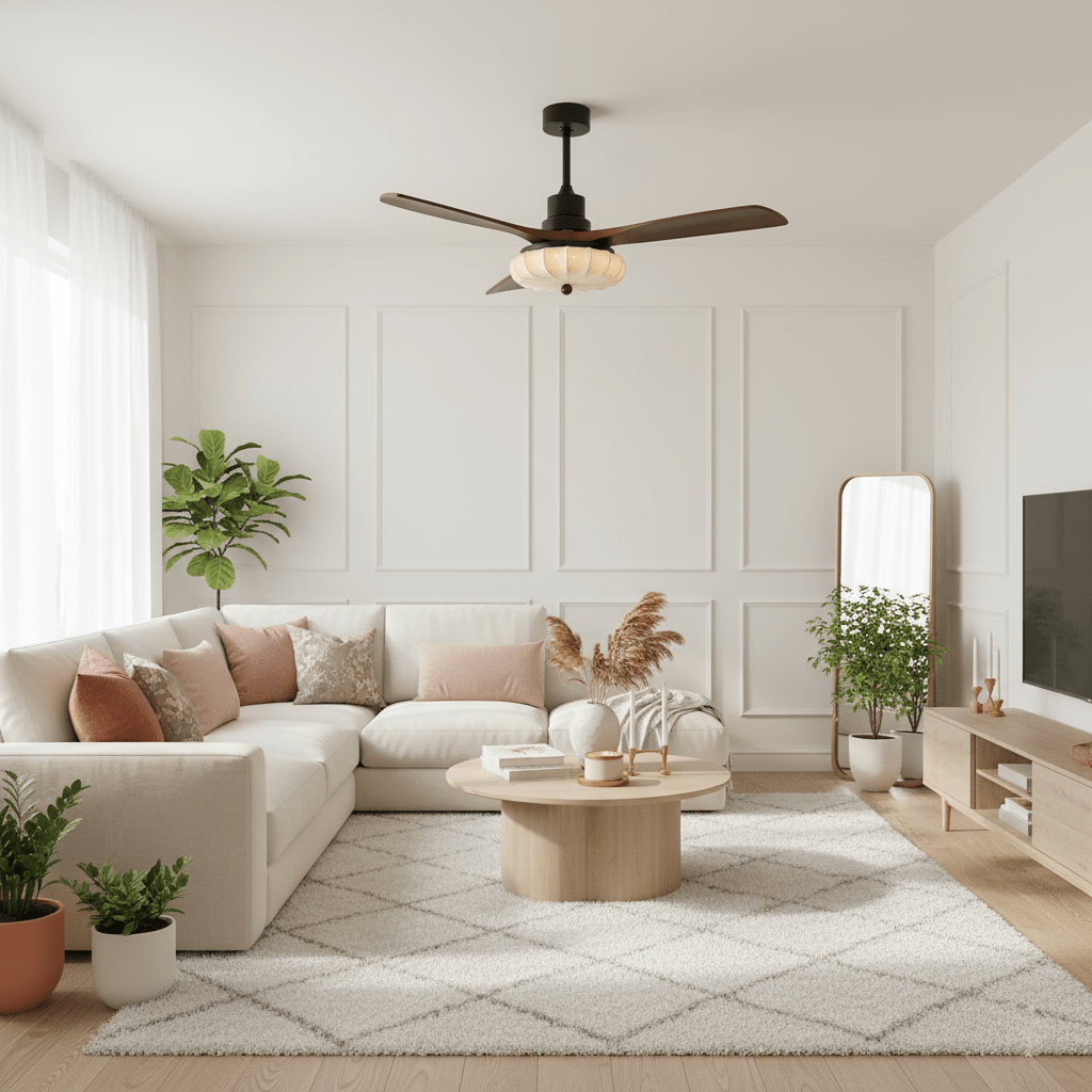 Plafonnier ventilateur moderne Navelo