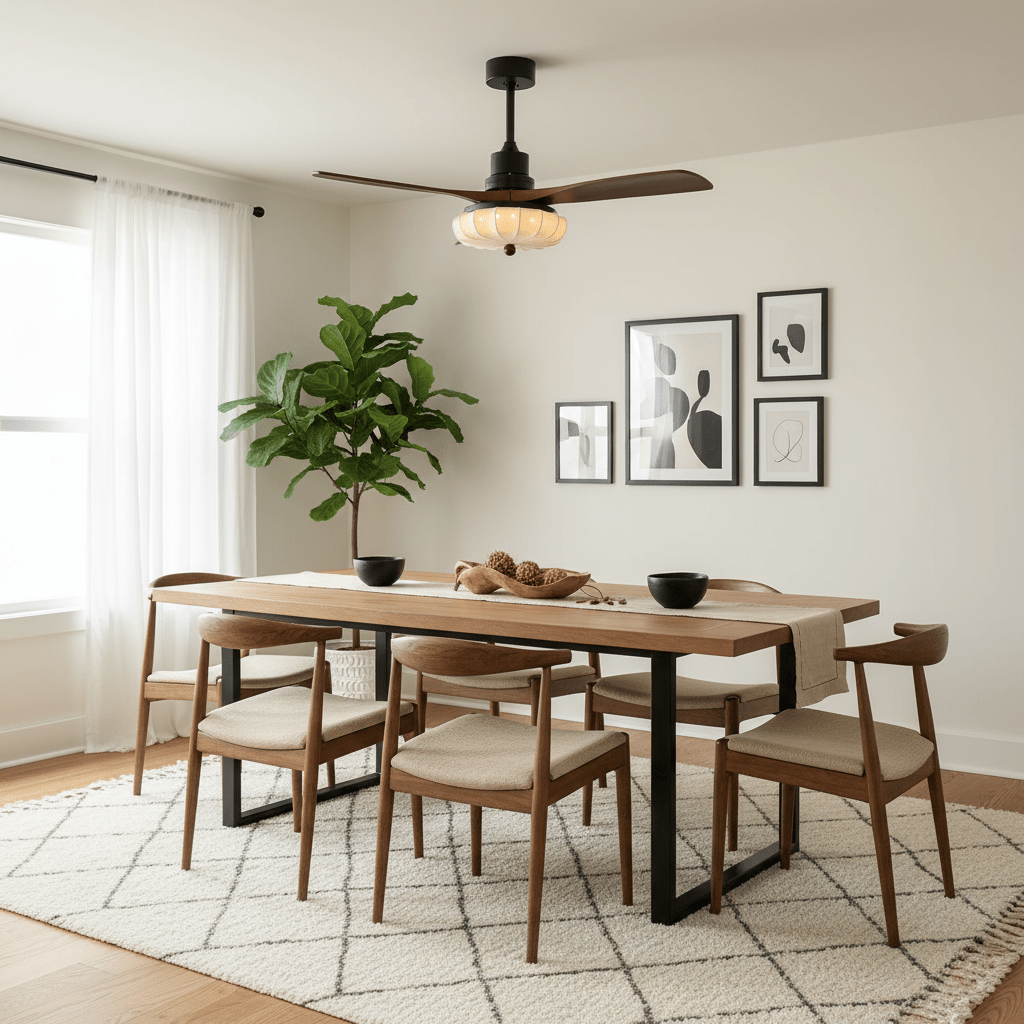 Plafonnier ventilateur moderne Navelo