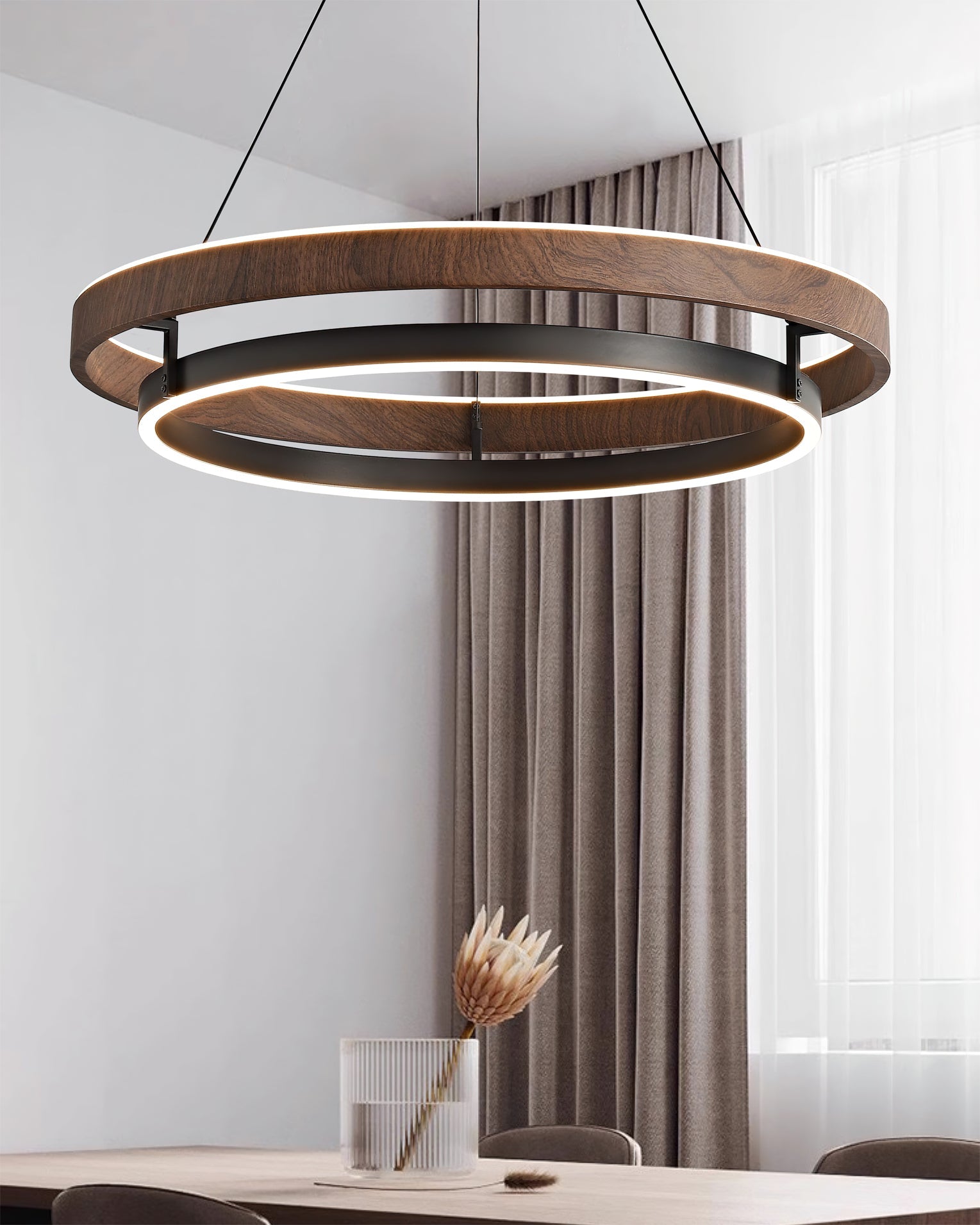 Lustre double anneau Hainelle