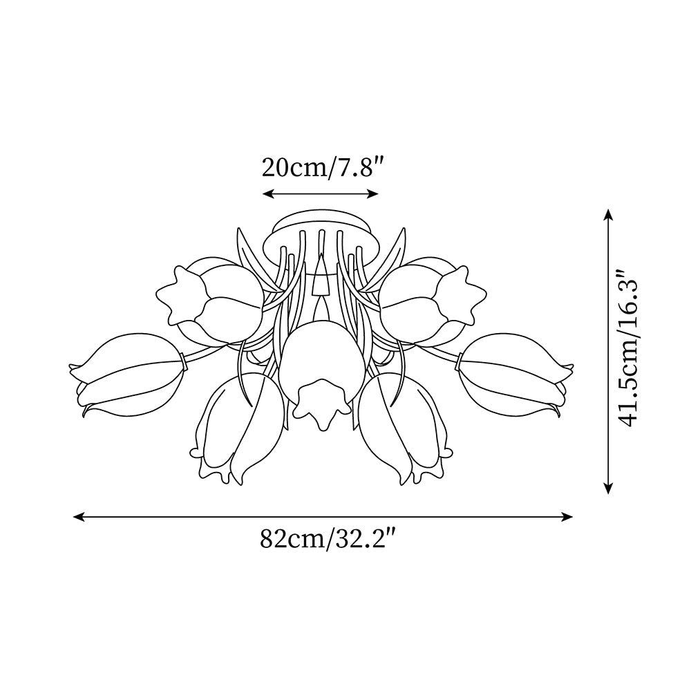 Plafonnier floral Gobélvaux