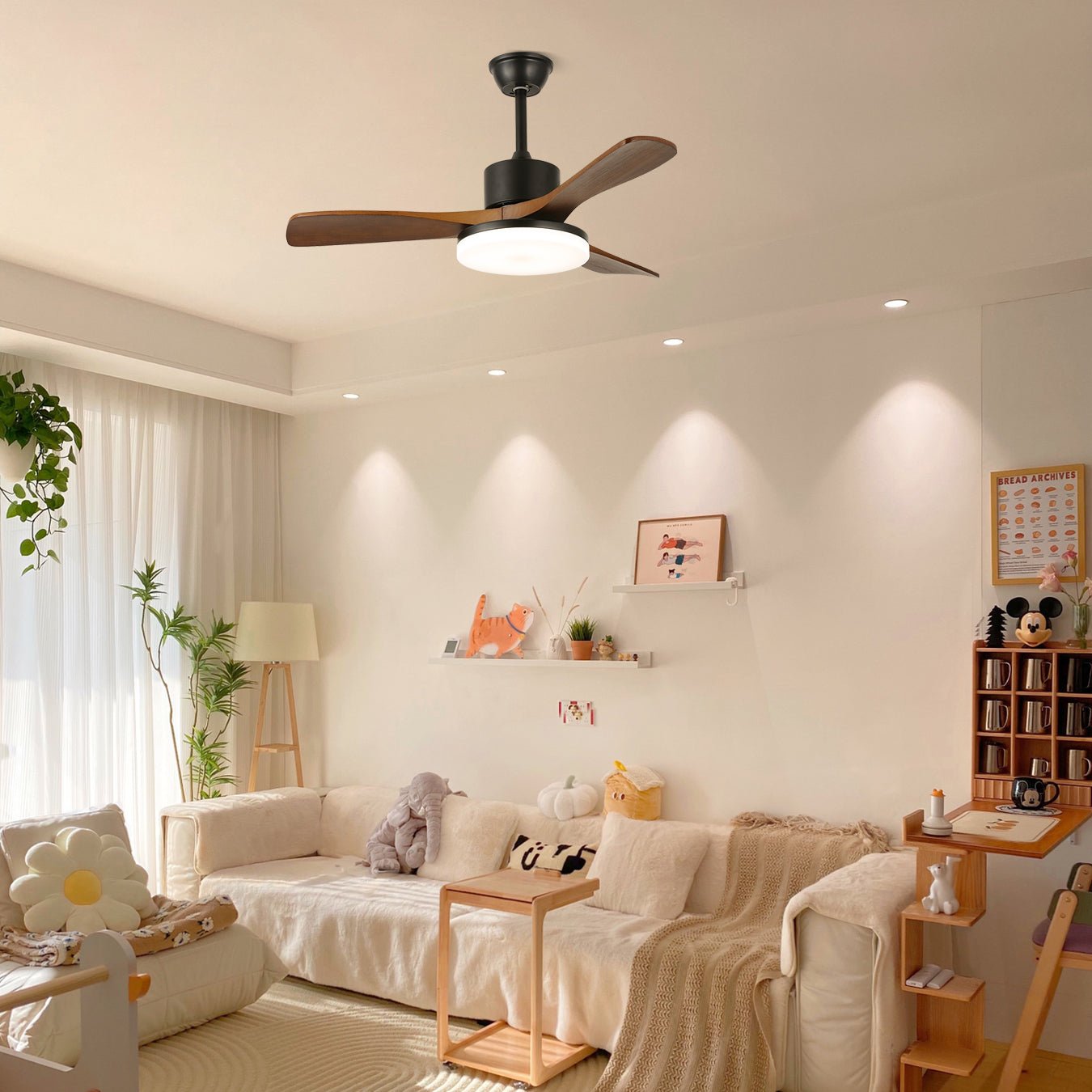 Plafonnier ventilateur Yavigne