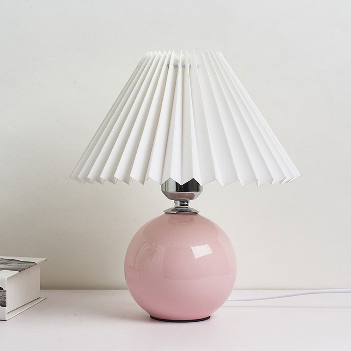Lampe de table plissée Haionoris