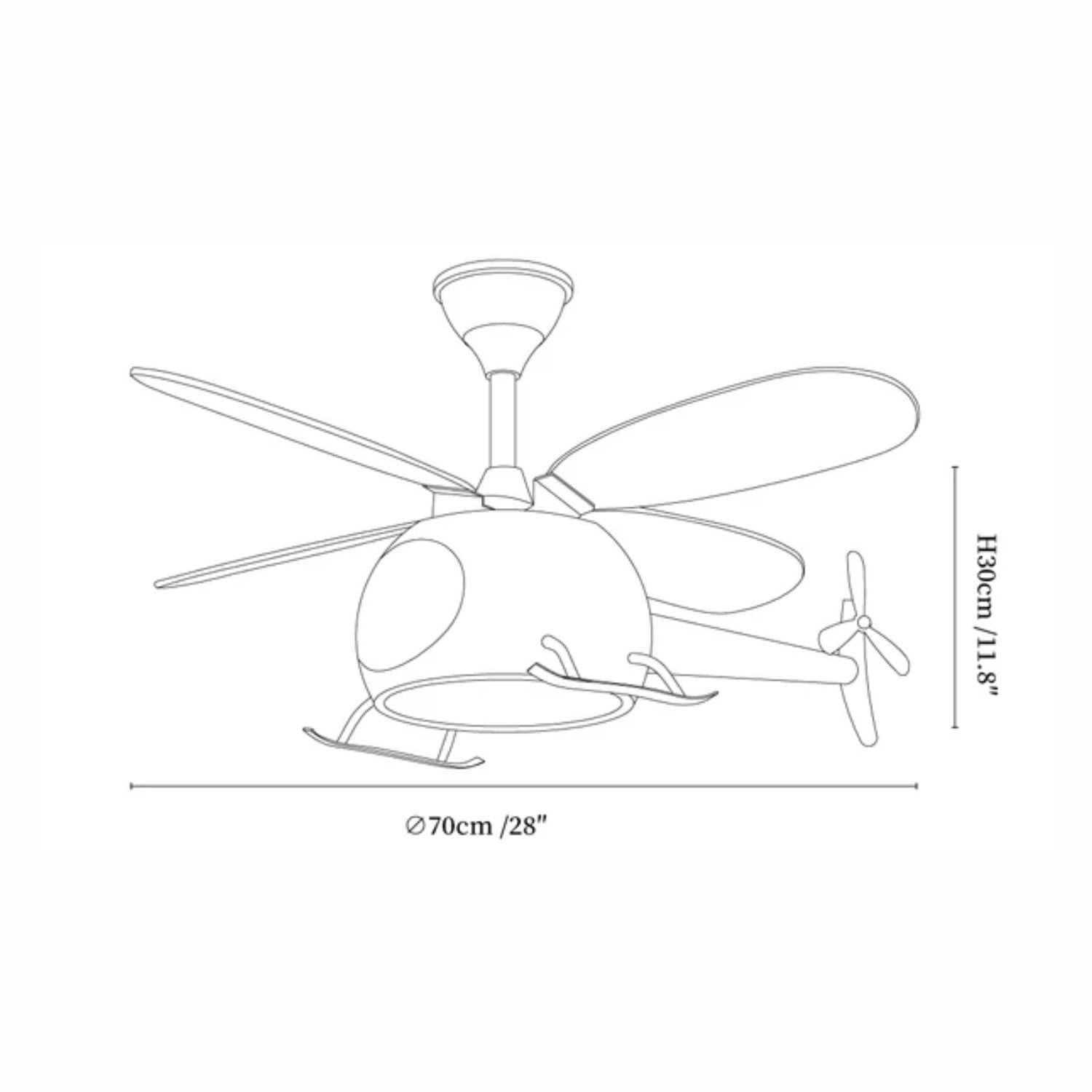 Ventilateur de plafond Skomo pour hélicoptère