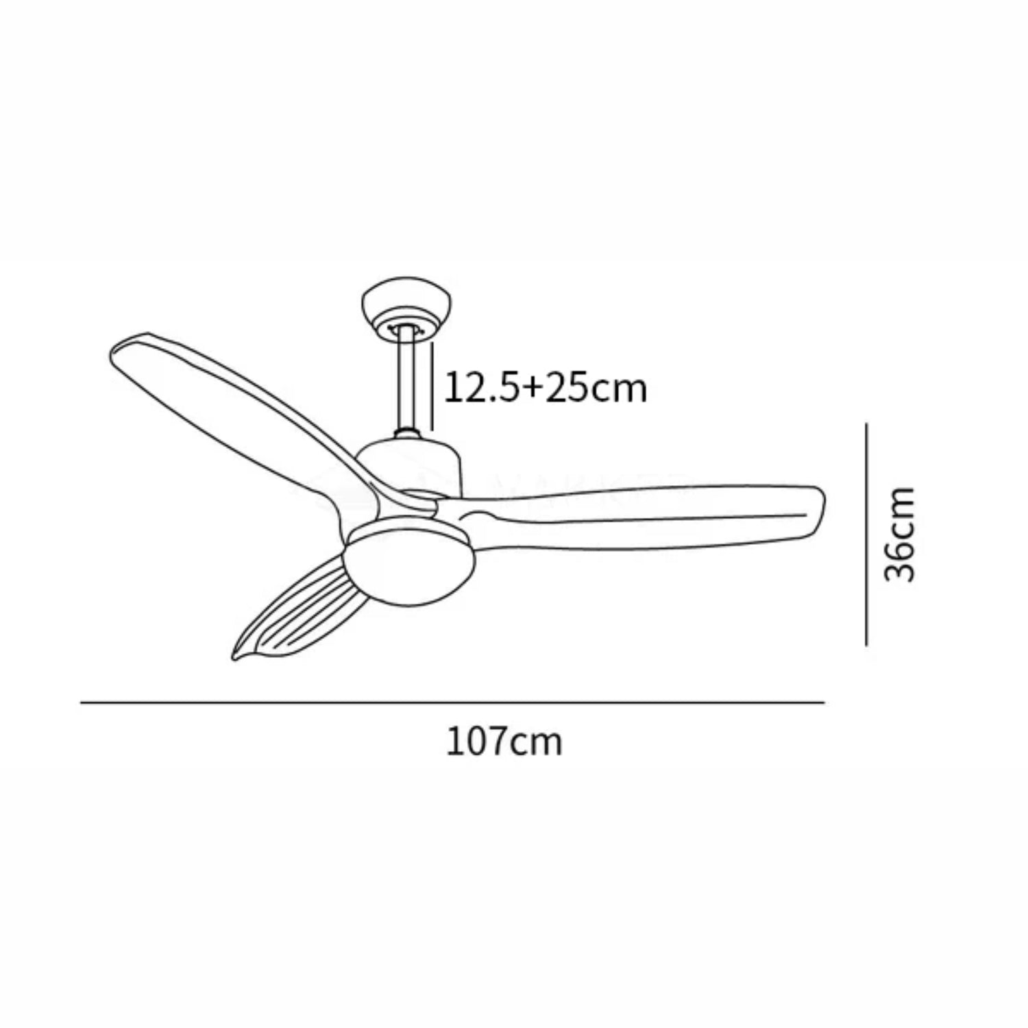 Plafonnier ventilateur Duuiné