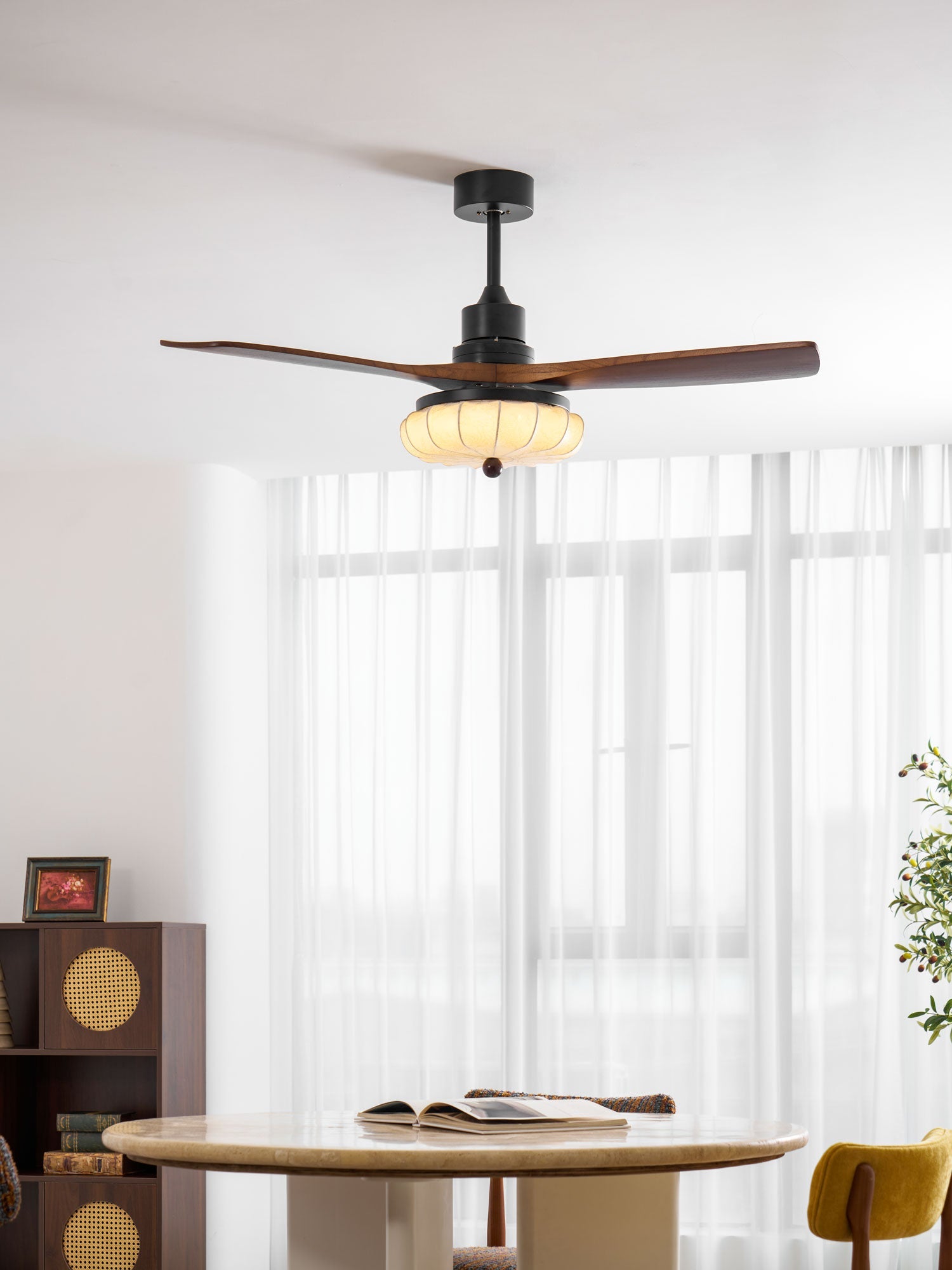 Plafonnier ventilateur moderne Navelo