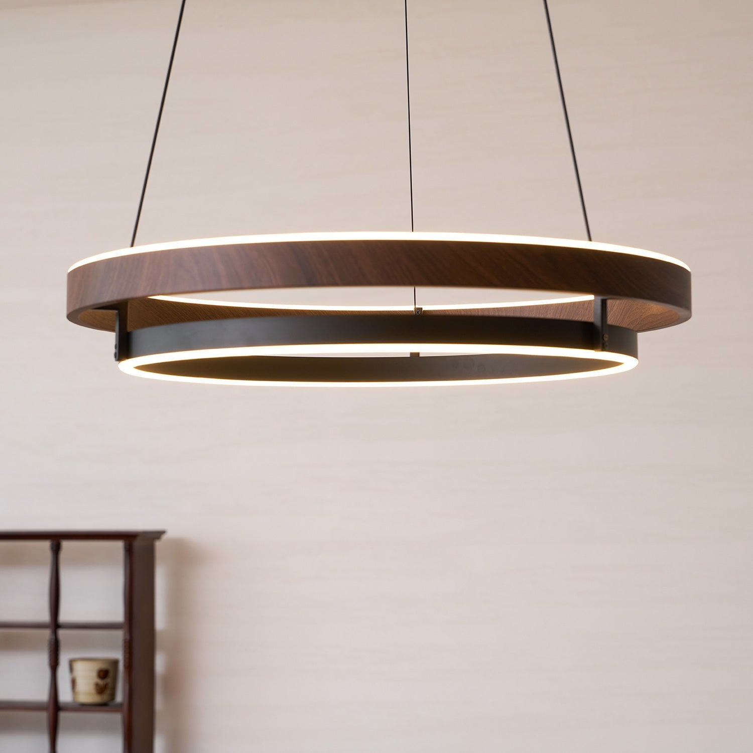 Lustre double anneau Hainelle