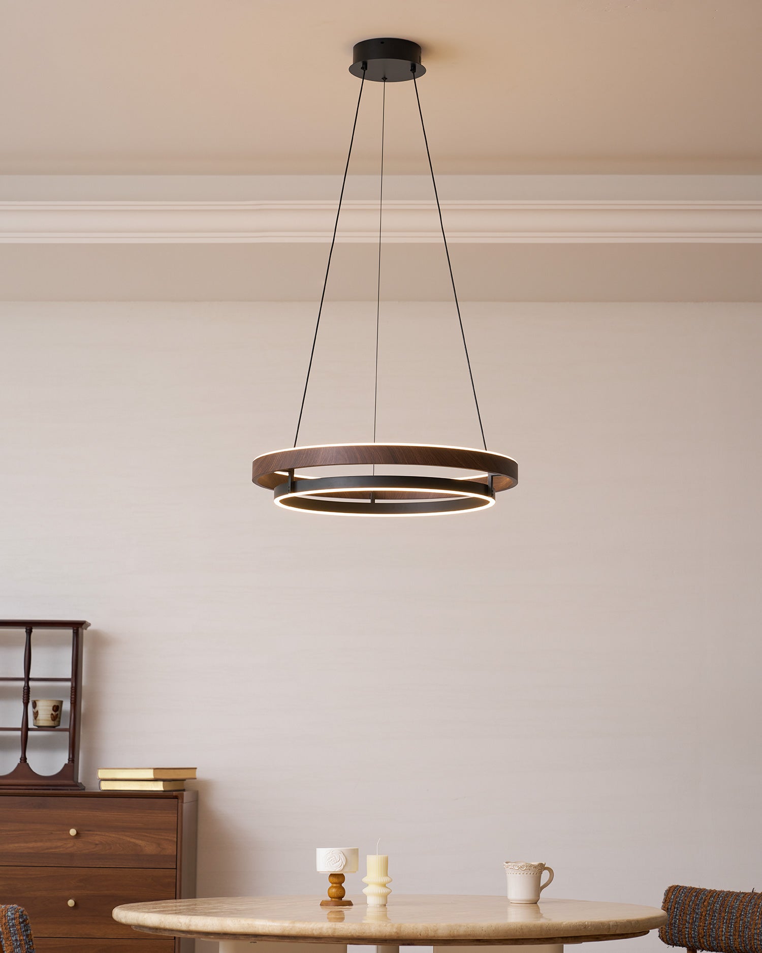Lustre double anneau Hainelle