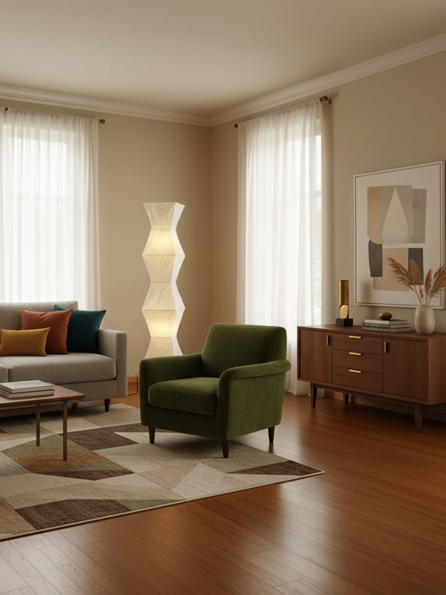 Lampadaire sculptural Taellella