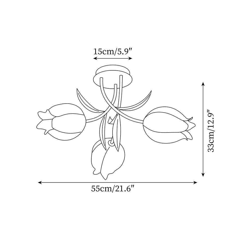 Plafonnier floral Gobélvaux