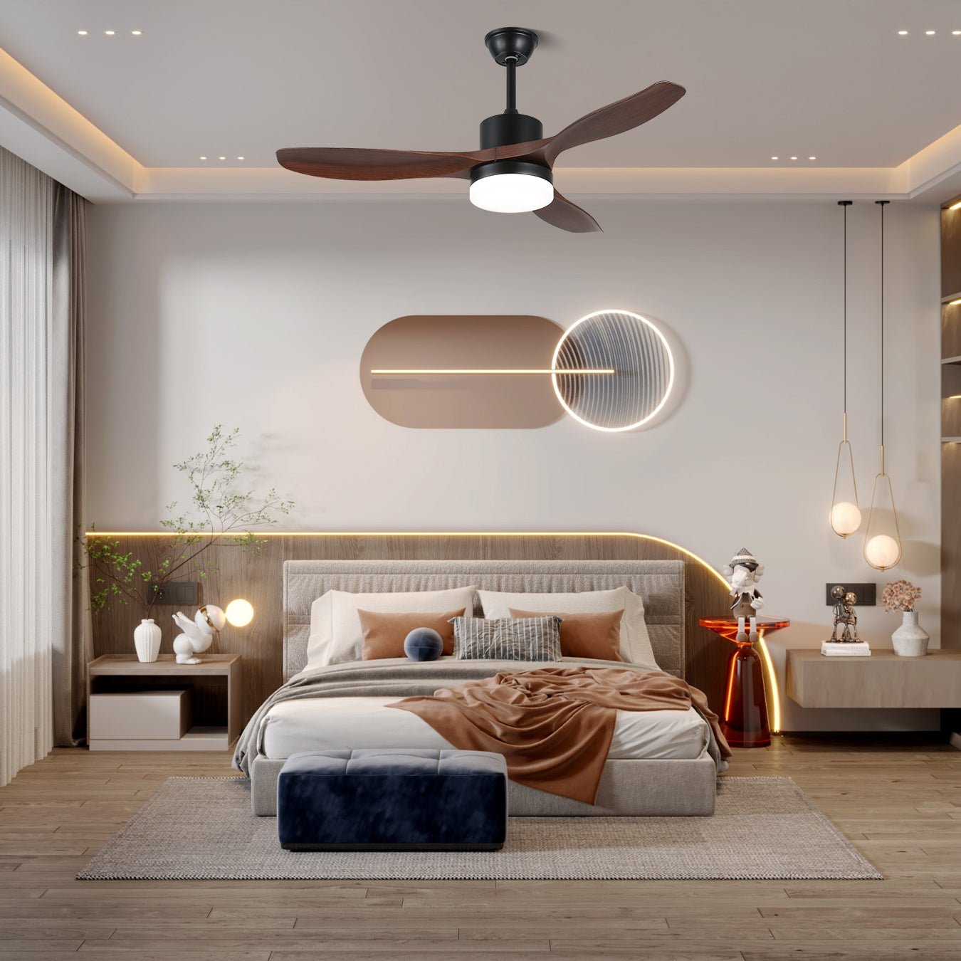 Plafonnier ventilateur Yavigne