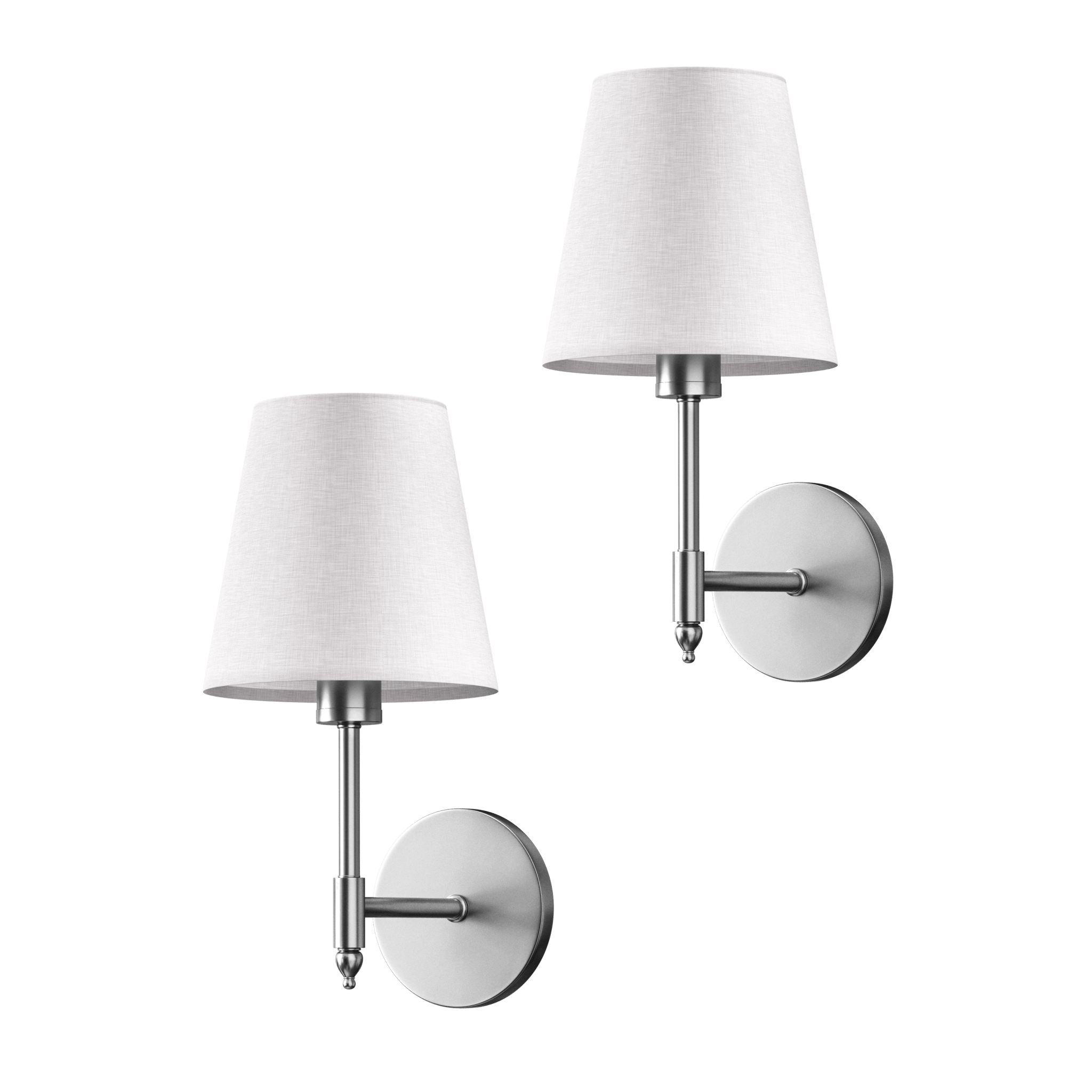 Applique Murale Sans Fil Moderne - Argent (lot de 2) - Valora Design