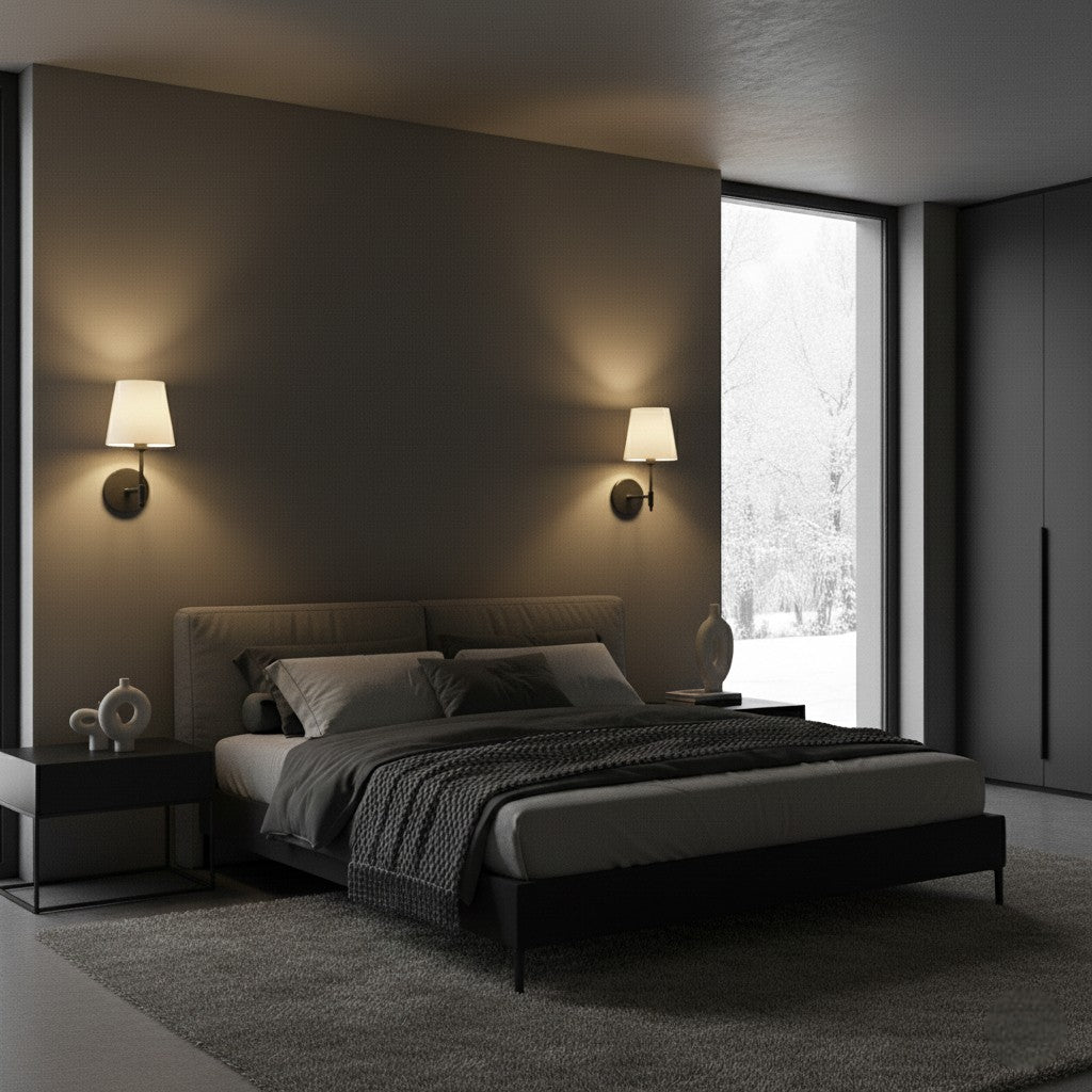 Applique Murale Sans Fil Moderne - Noir - Valora Design