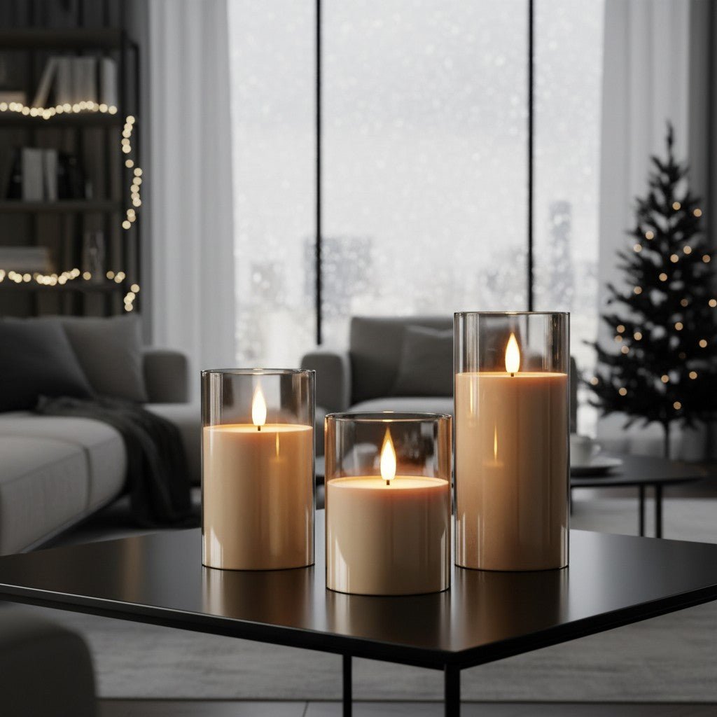 Bougies Sans Flamme Sans Fil (lot de 3) - Valora Design